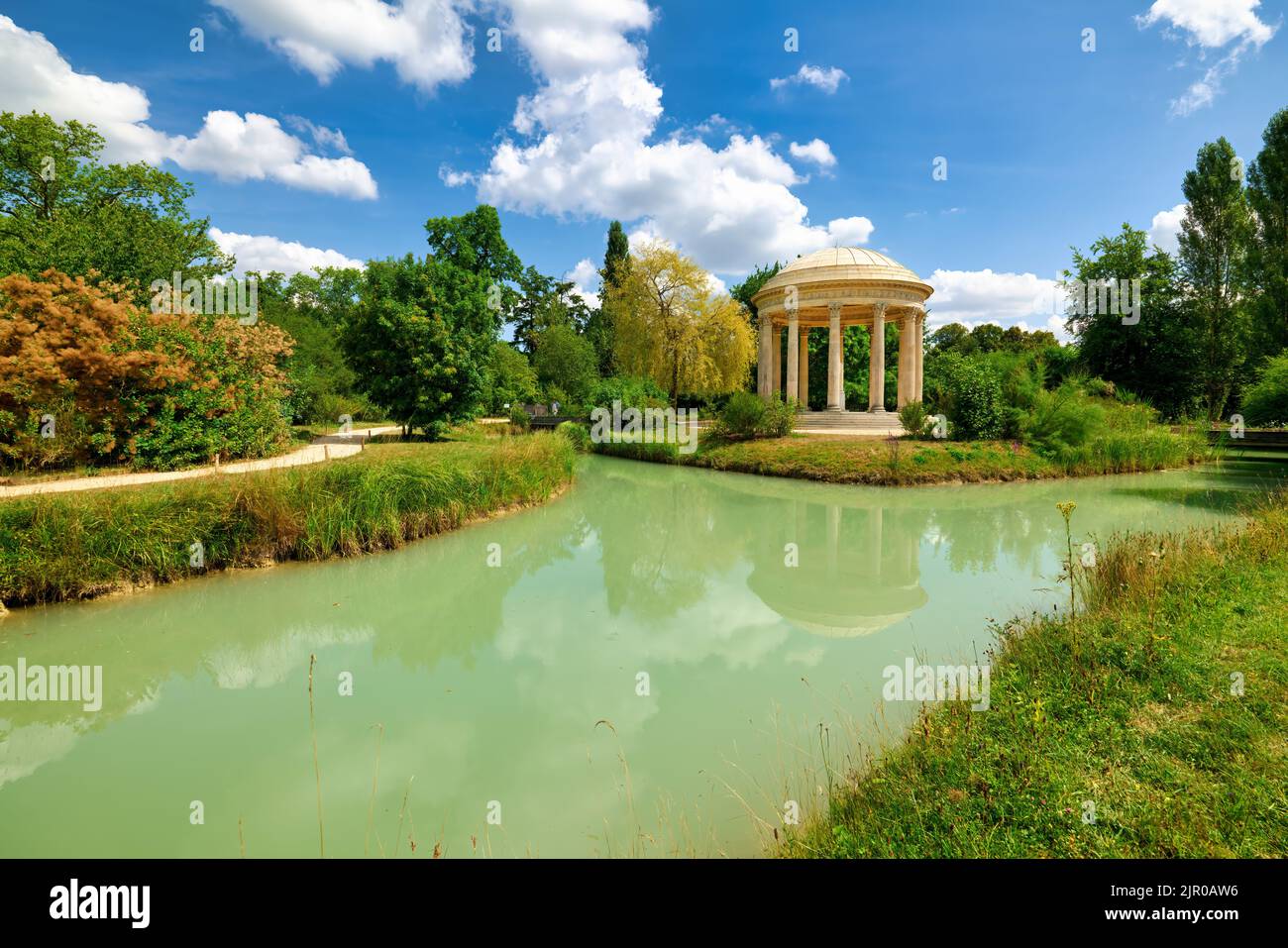 La Reggia di Versailles. Parigi Francia. Il tempio dell'amore a Petit Trianon Foto Stock