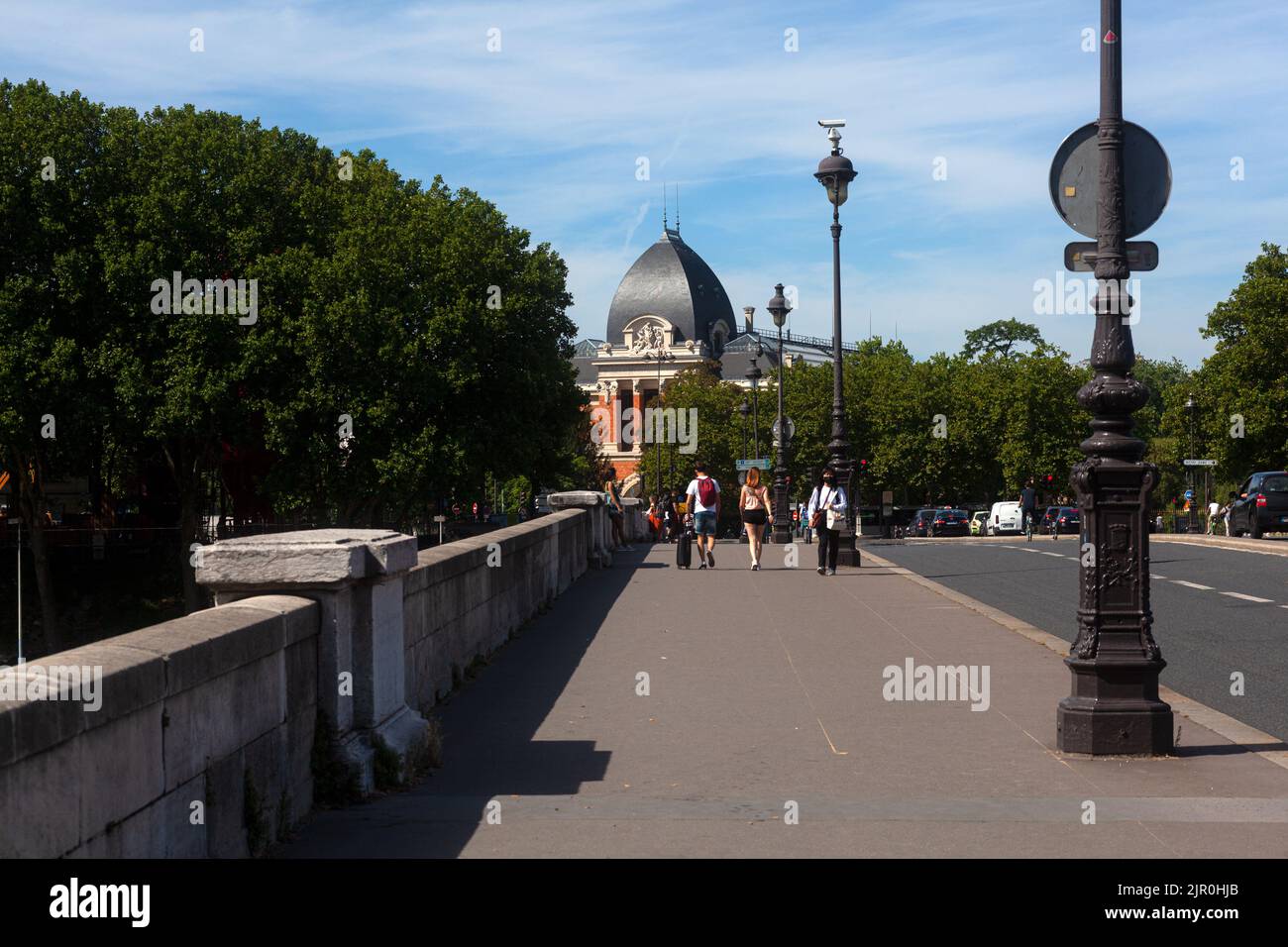 Parigi, Francia - Luglio, 14: Vista del ponte d'Austerlitz il 14 Luglio, 2022 Foto Stock