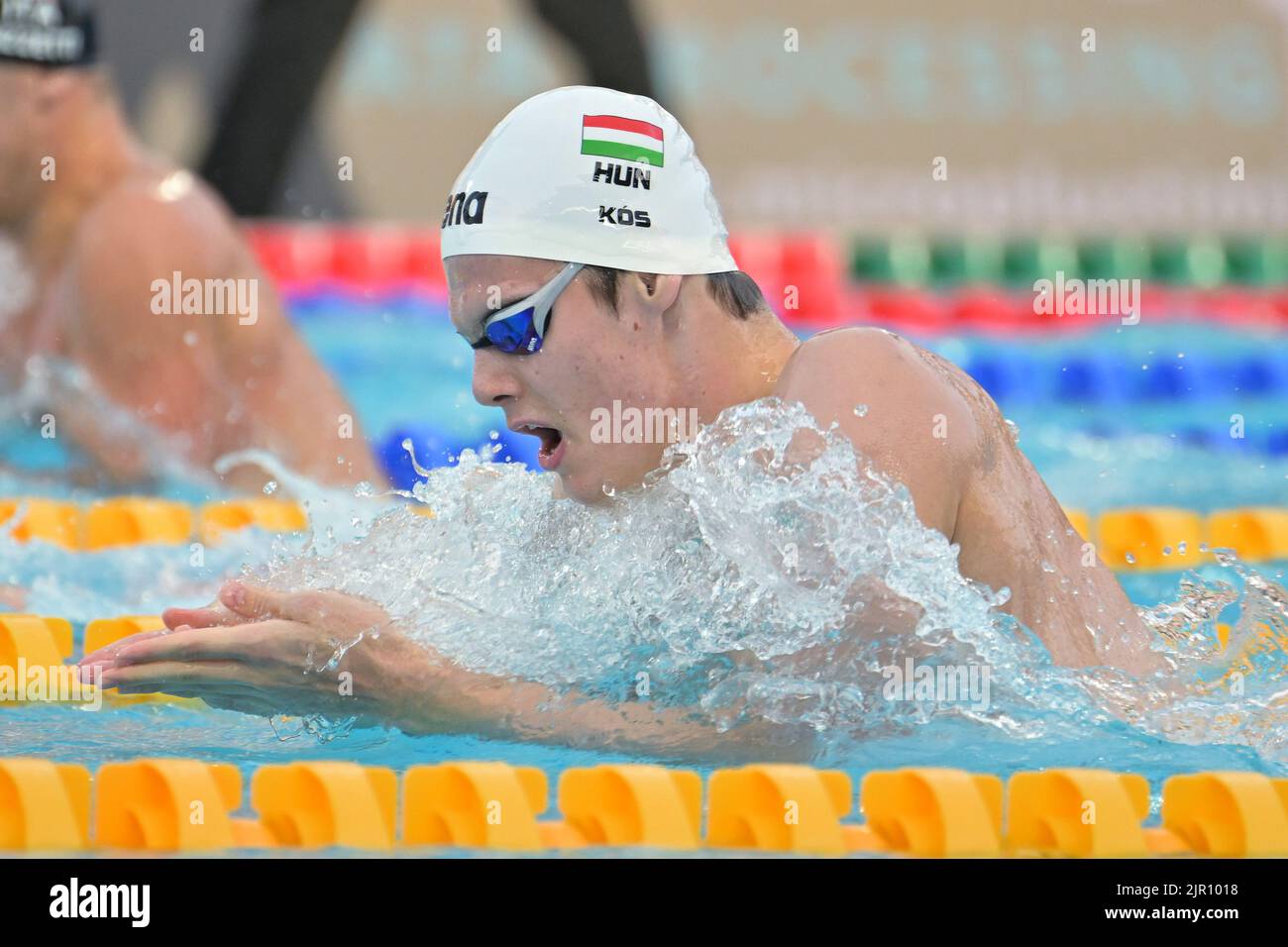 Roma, Italia. 17th ago, 2022. Roma, 17 agosto 2022 Campionati europei di nuoto a Roma 2022 nella foto: Atleta nazionale ungherese Hubert Kos durante la gara mista maschile di 200 metri Credit: Independent Photo Agency/Alamy Live News Foto Stock