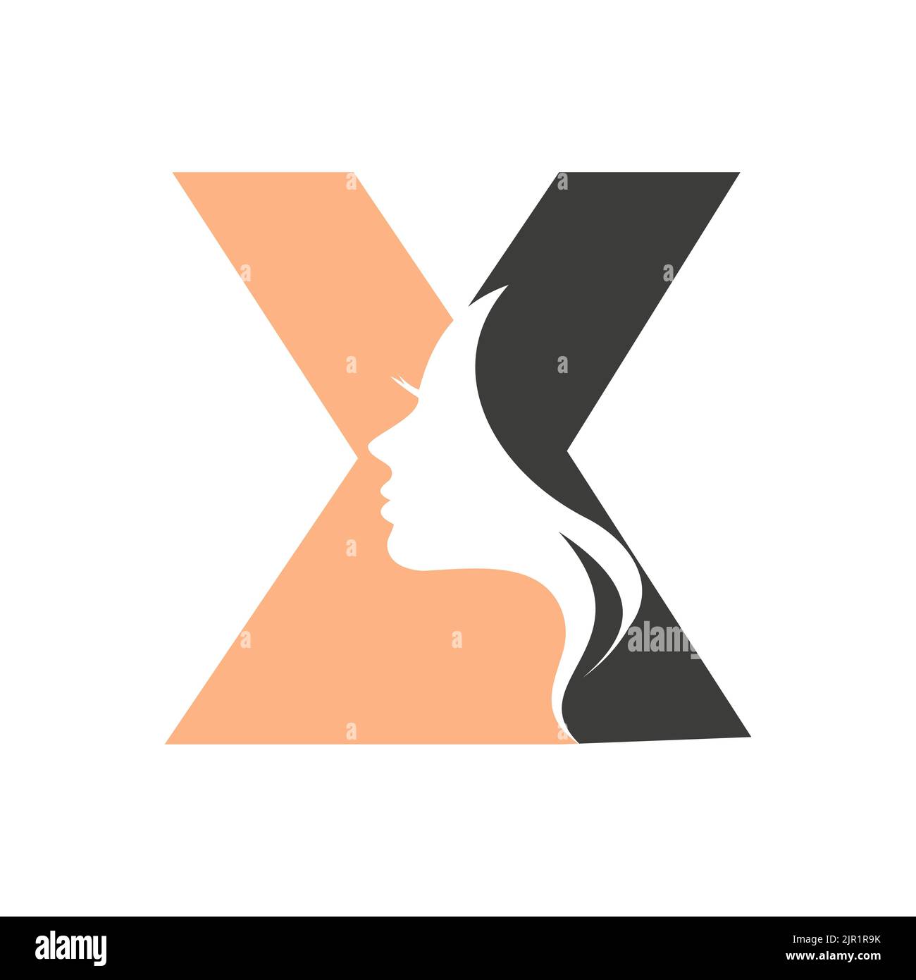Lettera iniziale X Beauty Spa Logo Design Concept per Spa, Moda, Salone, modello vettoriale cosmetico Illustrazione Vettoriale