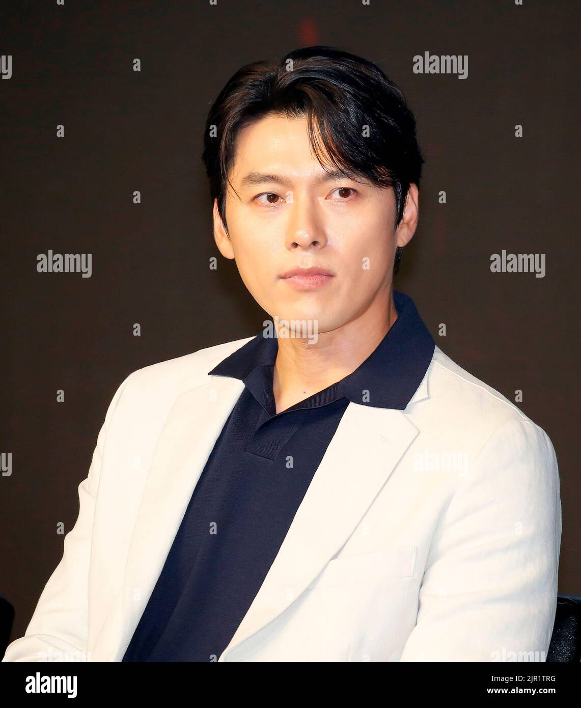 Hyun Bin, 16 agosto 2022 : l'attore sudcoreano Hyun Bin partecipa a una conferenza stampa di produzione per il suo film 'Confidential Assignment 2: International' a Seoul, Corea del Sud. Il film sarà pubblicato in Corea del Sud il 7 settembre. Credit: Lee Jae-won/AFLO/Alamy Live News Foto Stock