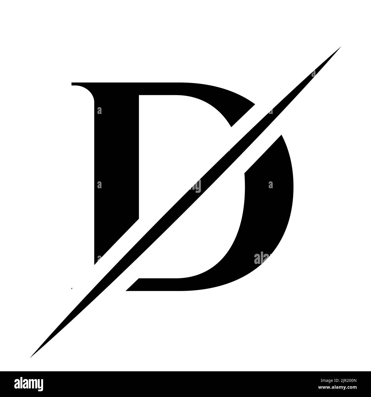 Lettera D Luxury, Beauty and Fashion Logo Design . Modello vettoriale di progettazione del logotipo D della lettera monogramma Illustrazione Vettoriale