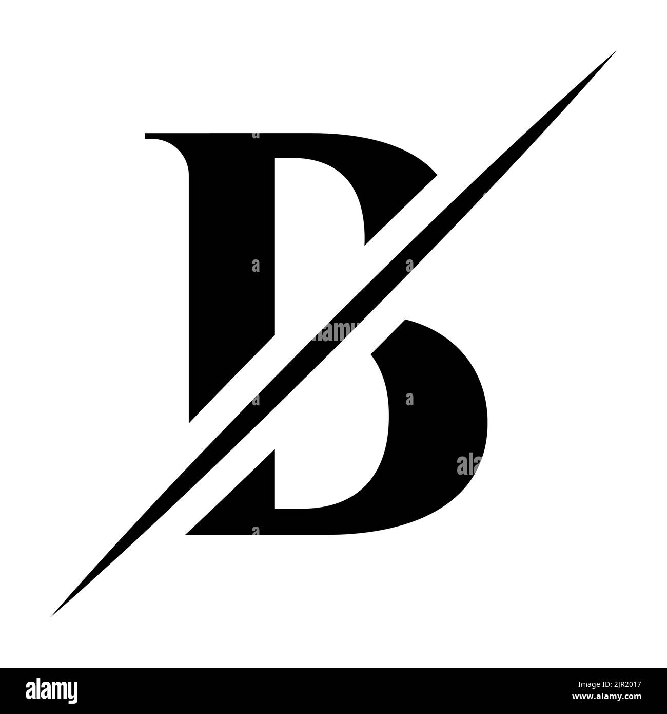 Lettera B Luxury, Beauty and Fashion Logo Design . Modello vettoriale di progettazione del logotipo di lettera B monogramma Illustrazione Vettoriale