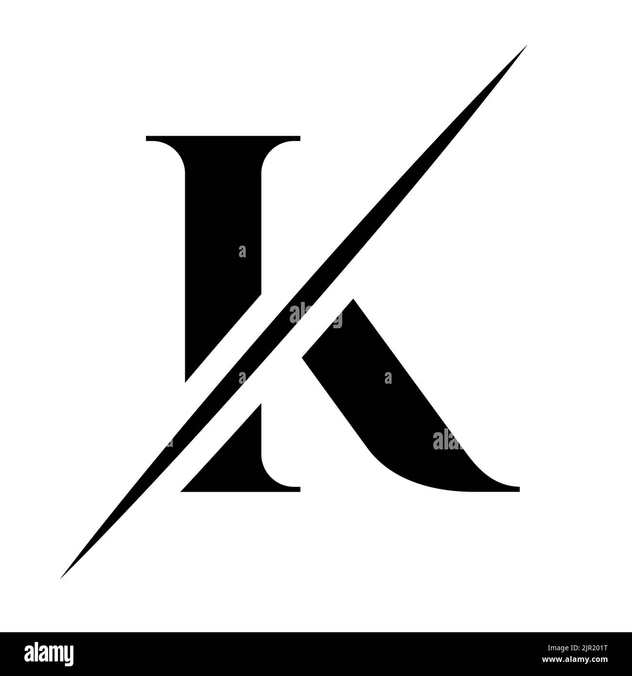 Lettera K Luxury, Beauty e Fashion Logo Design . Modello vettoriale di progettazione del logotipo K Monogram Letter Illustrazione Vettoriale