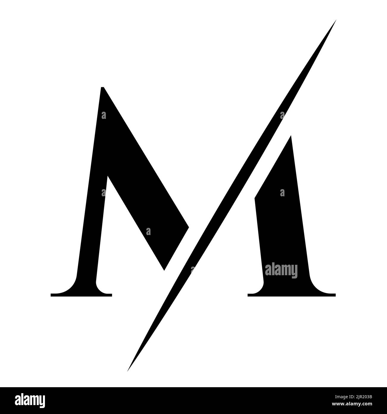 Letter M Luxury, Beauty and Fashion Logo Design . Modello vettoriale di progettazione del logotipo Monogram Letter M. Illustrazione Vettoriale