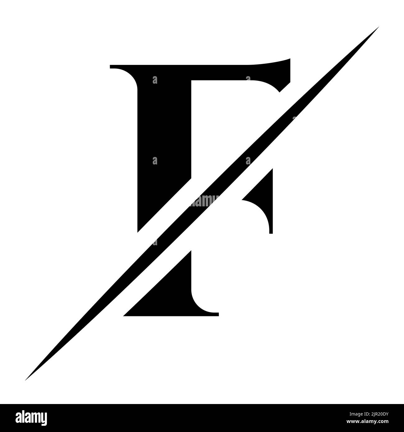 Lettera F Luxury, Beauty and Fashion Logo Design . Modello vettoriale di progettazione del logotipo F con lettera monogramma Illustrazione Vettoriale