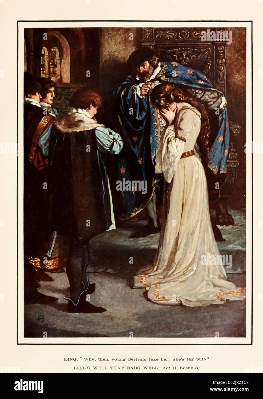 RE, 'perché, allora, la giovane Bertram prendere lei; lei è tua moglie' (ALl'S BENE CHE FINISCE BENE Act II Scena 3) dal libro ' Tales from Shakespeare ' di William Shakespeare a cura di Charles e Mary Lamb illustrato da Norman M. Price Editore New York : Scribner ; Londra : T.C. E C.. Jack in 1915 Foto Stock