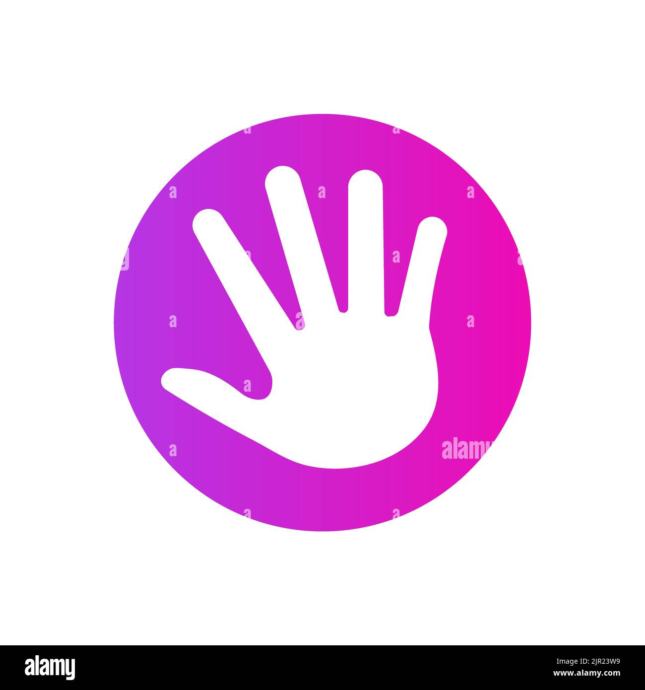 Logo lettera o per la cura della mano, simbolo di beneficenza e simbolo di donazione modello vettoriale Illustrazione Vettoriale