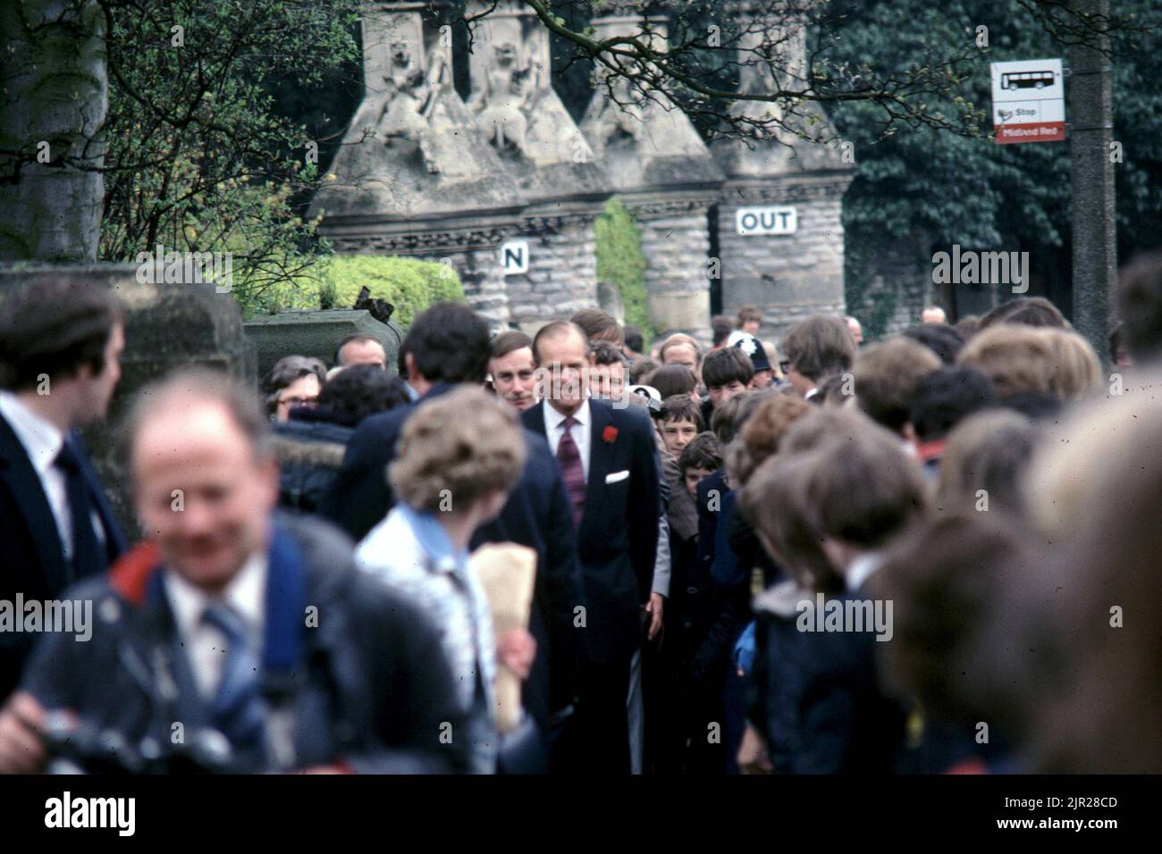 Il principe Filippo a Great Malvern al Girls' College aprirà un nuovo edificio nel maggio 1978 Foto Stock