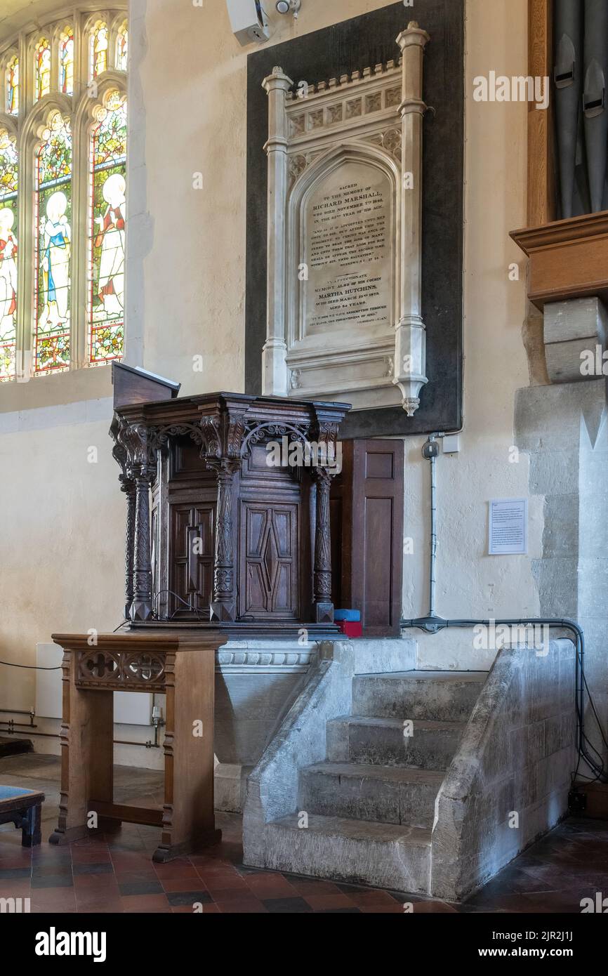 Chiesa di San Lorenzo, Alton, Hampshire, Inghilterra, Regno Unito, Un edificio di grado i elencato degno di nota per l'azione conclusiva della Battaglia di Alton Foto Stock