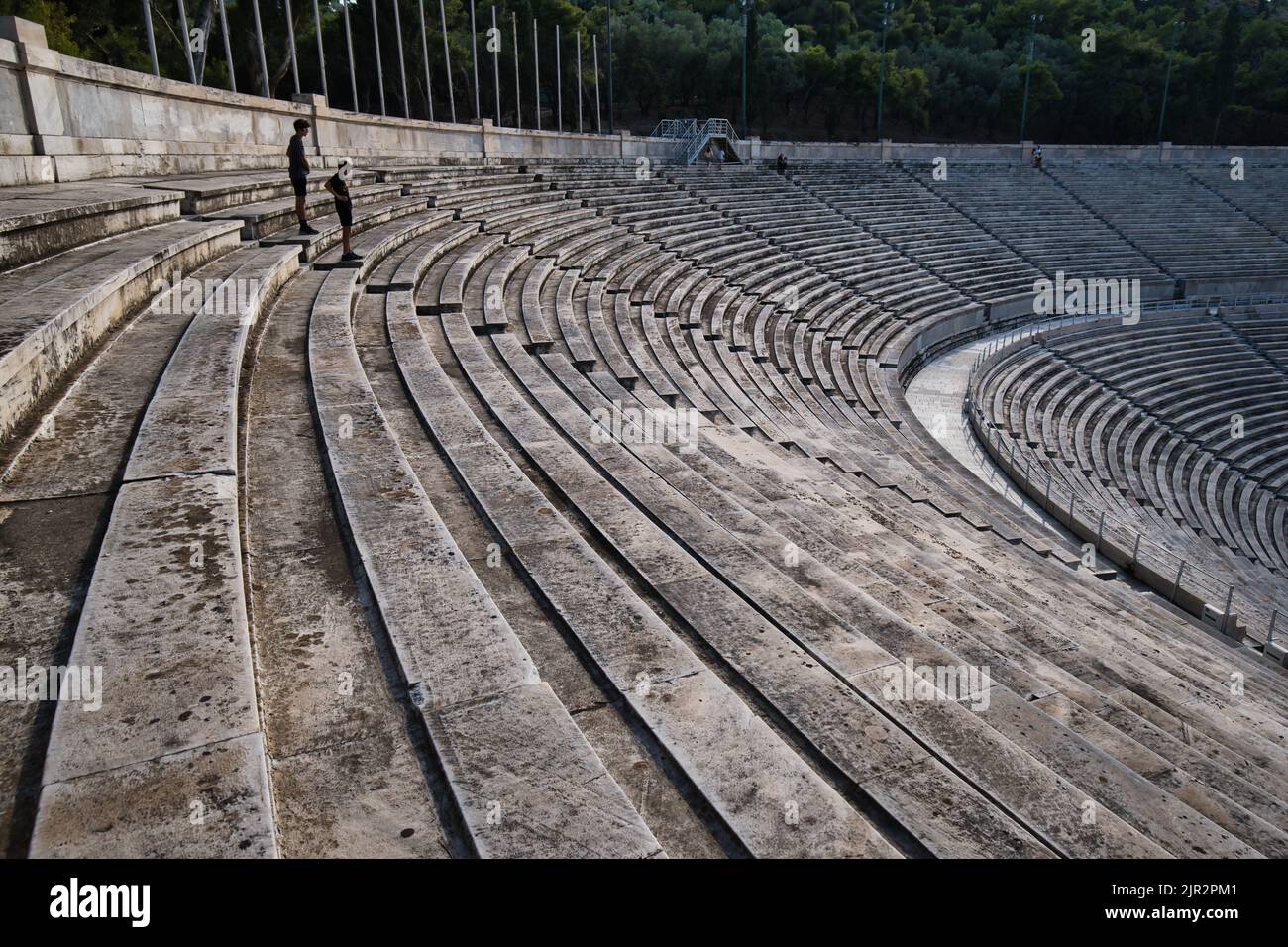 Vista dello stadio Panathenaico di Atene Foto Stock