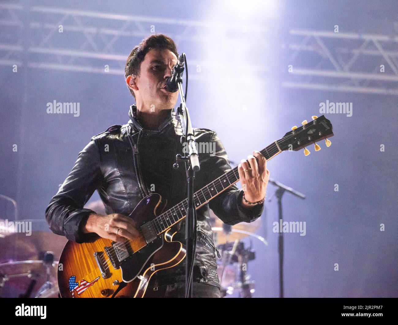 Kelly Jones, cantante degli Stereophonics, che ha dato il titolo al palcoscenico principale dell'Hardwick Festival, Sedgefield, County Durham. Sabato 20th agosto 20 Foto Stock