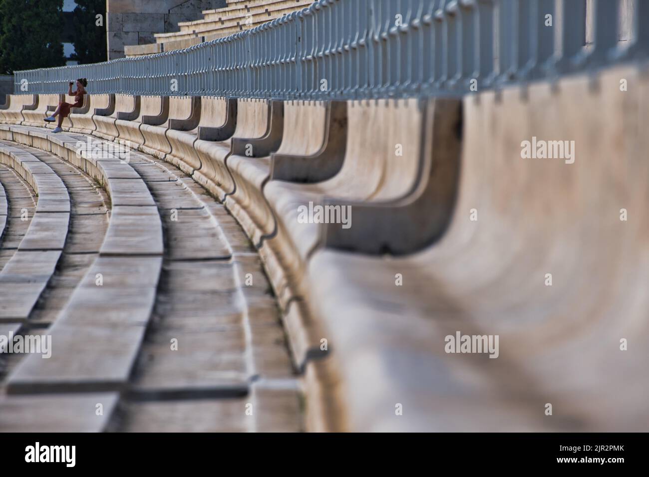 Vista dello stadio Panathenaico di Atene Foto Stock