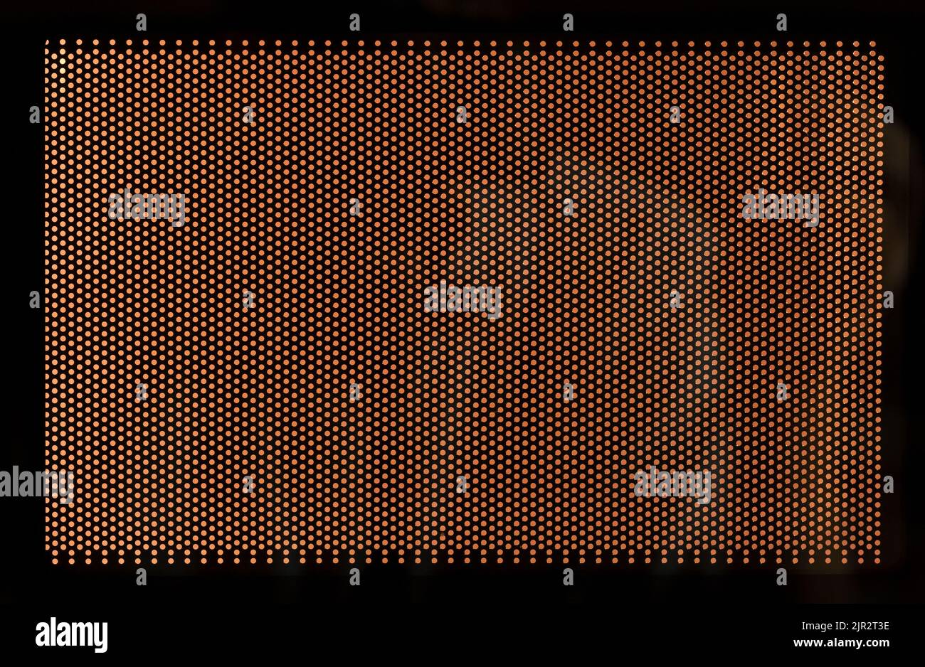 Griglia su una porta del forno a microonde. Trama. Foto Stock