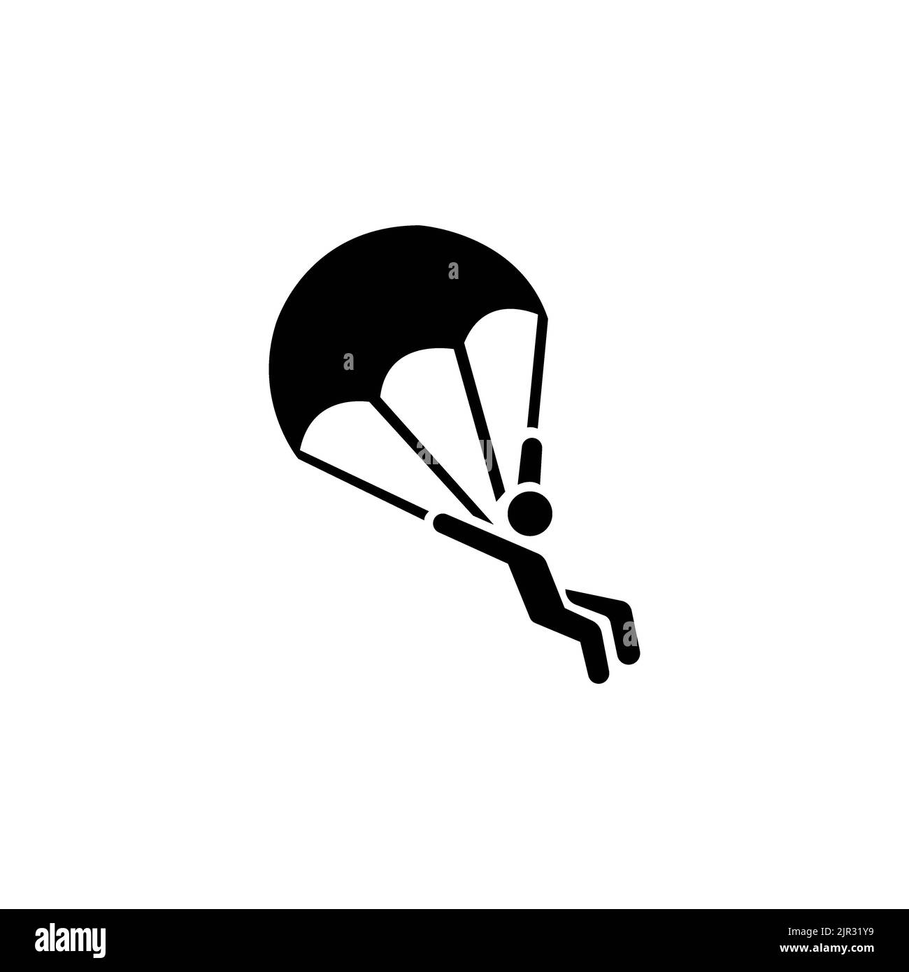 modello vettoriale logo icona paracadute Foto Stock