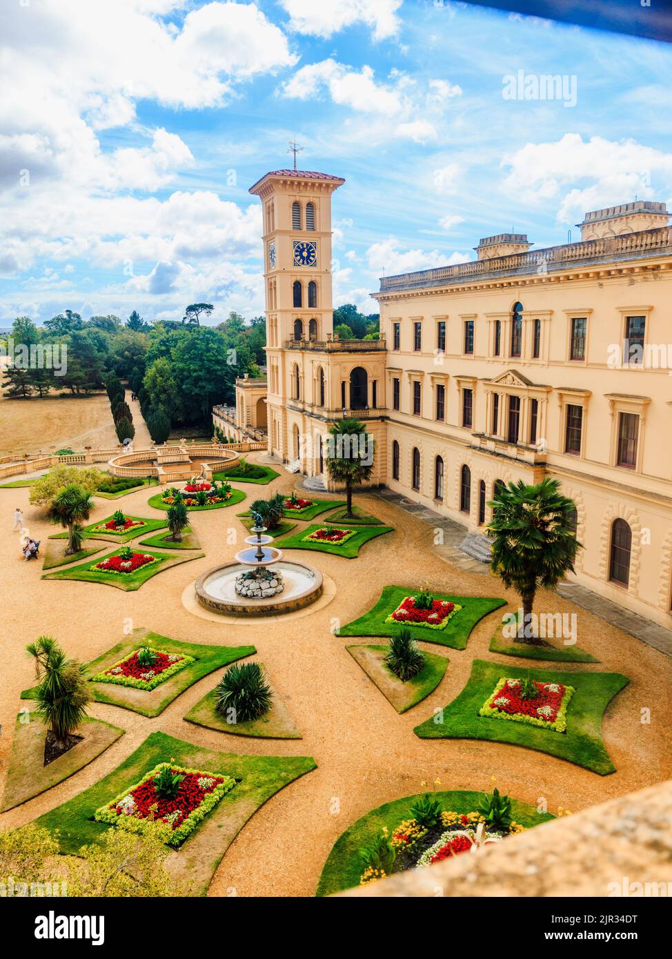 Cowes, Isola di Wight, Regno Unito. Agosto 20th 2022. Osborne House and Gardens, l'antica casa e i giardini della regina Vittoria e Alberto. La tenuta sul Isl Foto Stock