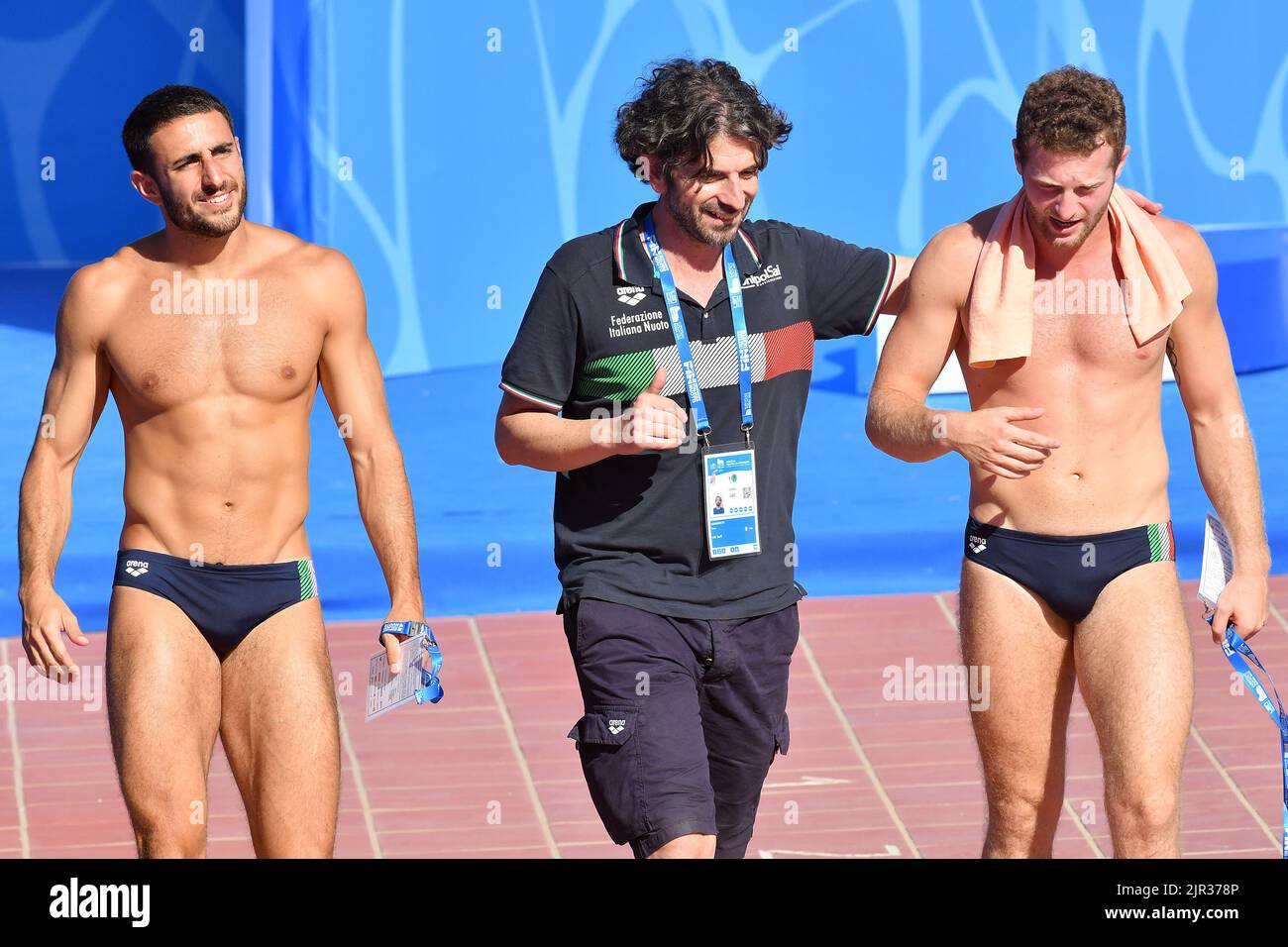 Roma, . 21st ago, 2022. Giovanni Tocci, Lorenzo Marsaglia durante i Campionati europei di nuoto Roma 2022. Roma 21st Agosto 2022 Photographer01 Credit: Agenzia indipendente per le foto/Alamy Live News Foto Stock