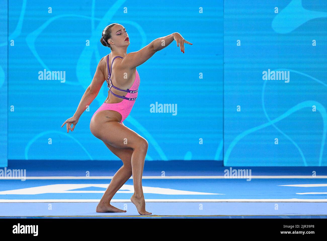 12th agosto 2022; Roma, Italia: Campionati europei di Aquatics, Roma, Lazio, Italia 2022; SHORTMAN Kate SOLO TECHNICAL - FINAL Foto Stock