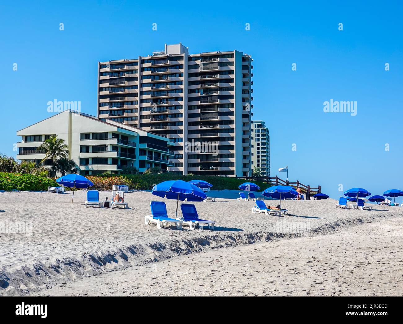 Condomini di lusso a Singer Island, Florida. Singer Island un quartiere fronte oceano parte della città di Riviera Beach con spiagge naturali e di lusso Foto Stock