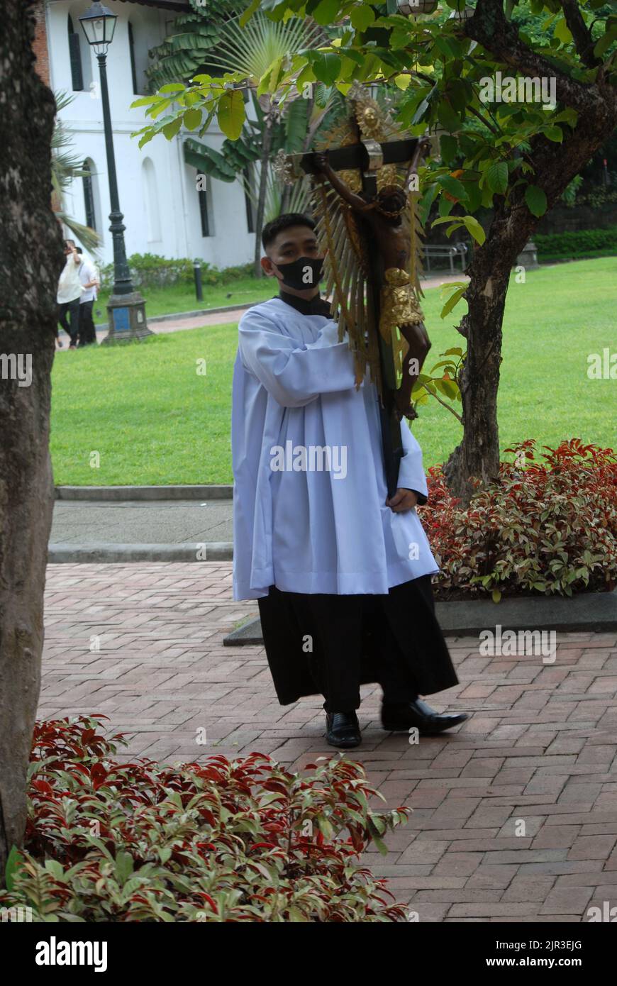 Processione religiosa, Fort Santiago, Manila, Luzon, Filippine. Foto Stock Processione religiosa, Fort Santiago, Manila, Luzon, Filippine. Foto Stock