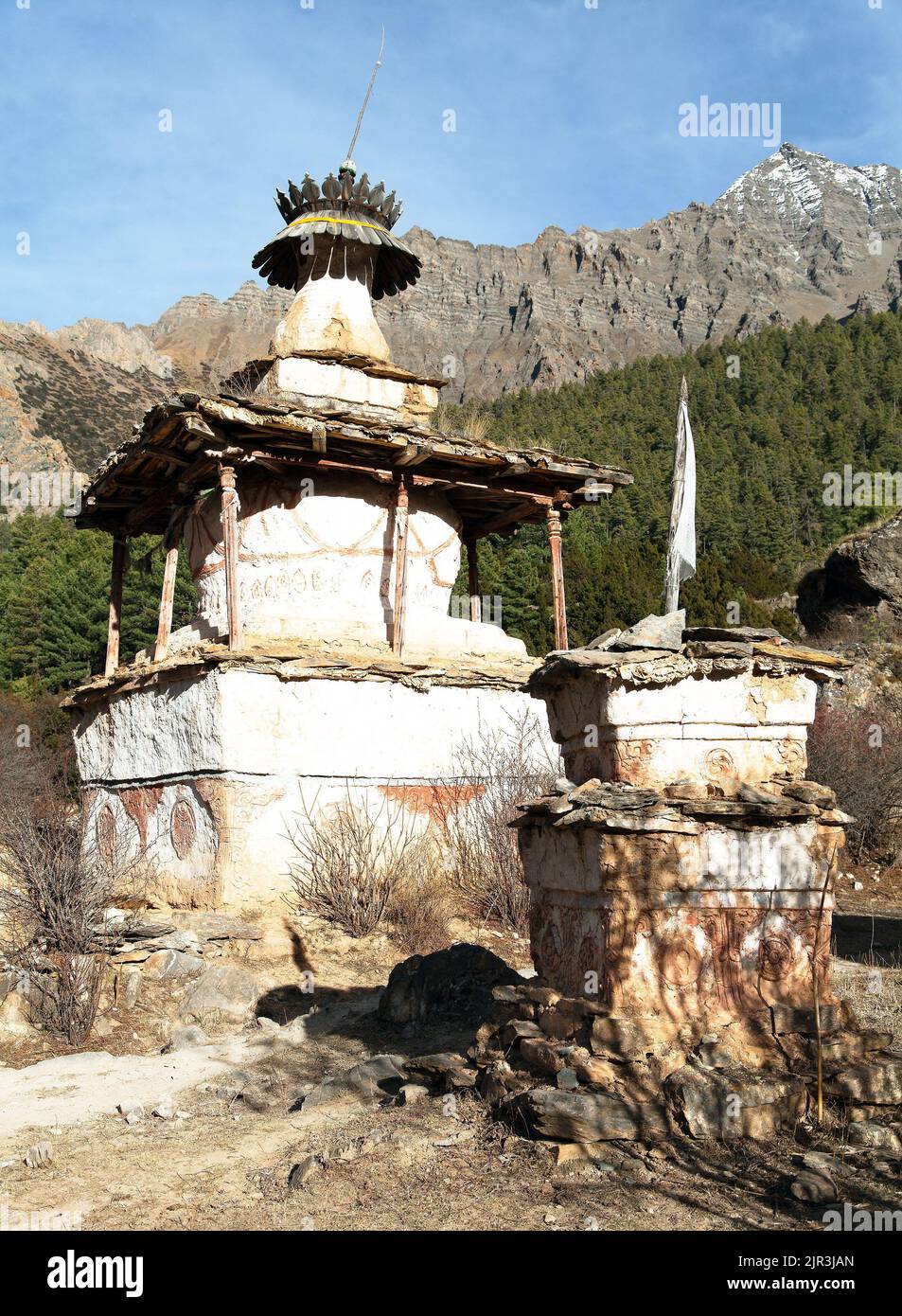 Ringmogaon - Phoksundo Trek - Dolpo inferiore - Village in Nepal occidentale Foto Stock