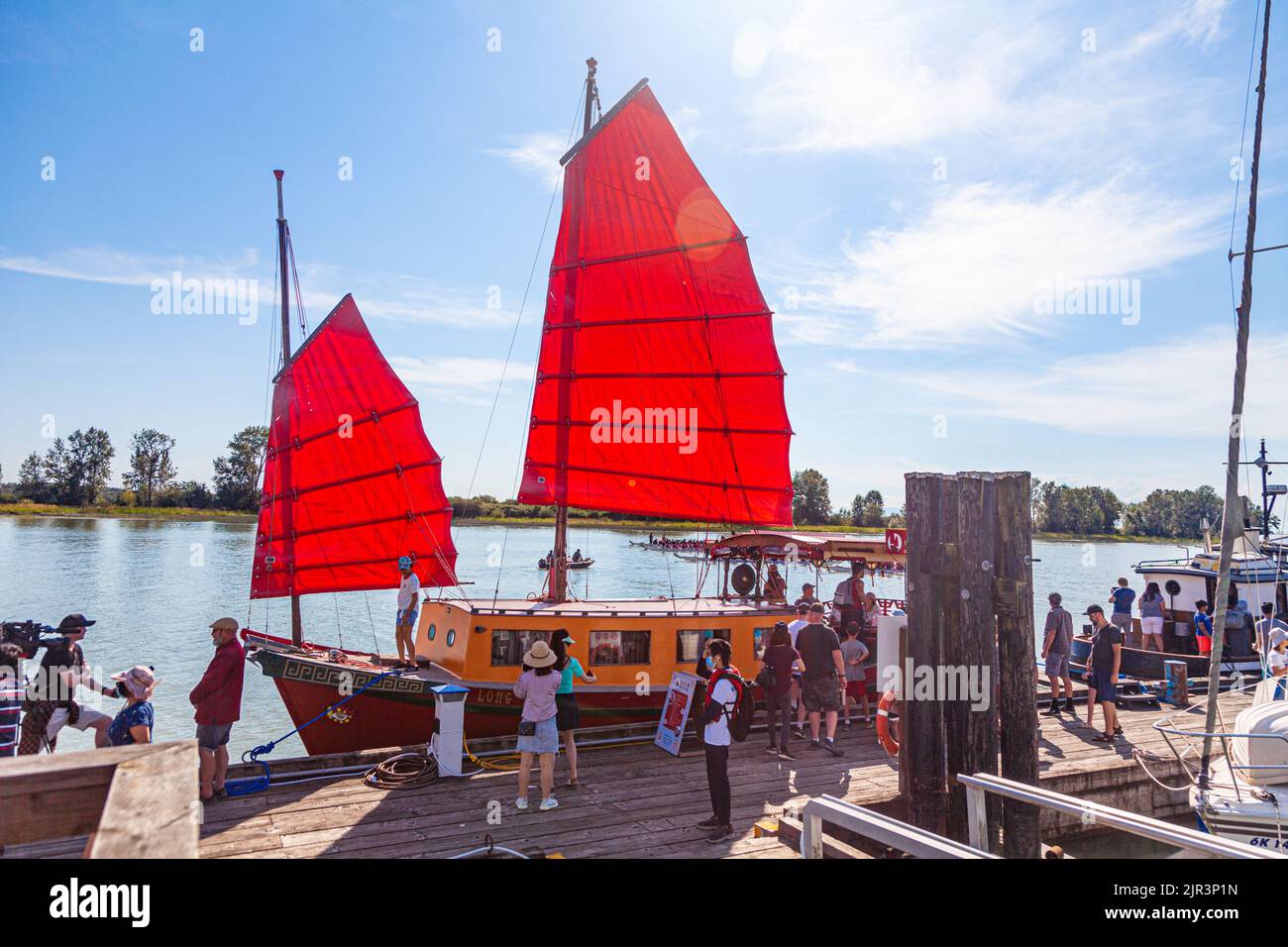 Un'autentica punk di Hong Kong in mostra allo Steveston Maritime Festival nella British Columbia Canada Foto Stock