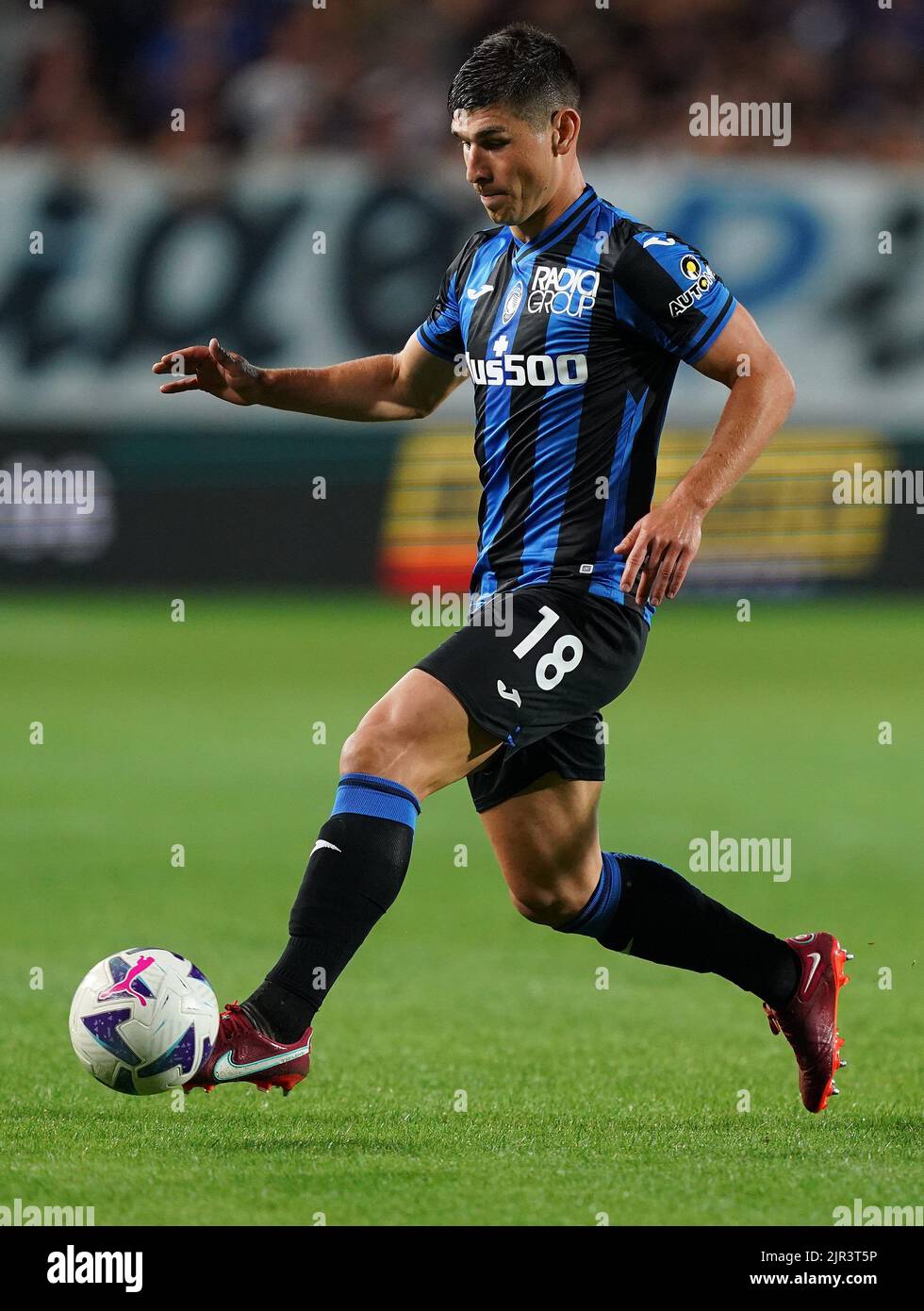 Bergamo , Italia - 21/08/2022, Foto Spada/LaPresse 21 Agosto 2022 - Bergamo , Italia - sport, calcio - Atalanta vs Milano - Campionato italiano di calcio Serie A TIM 2022/2023 - Stadio Gewiss . Nella foto: Ruslan Malinovskyi (Atalanta BC); 21 agosto 2022 Bergamo , Italia - sport, calcio - Atalanta vs Milano - Campionato Italiano Serie A Calcio 2022/2023 - Stadio Gewiss . Nella foto: Ruslan Malinovskyi (Atalanta BC); Foto Stock