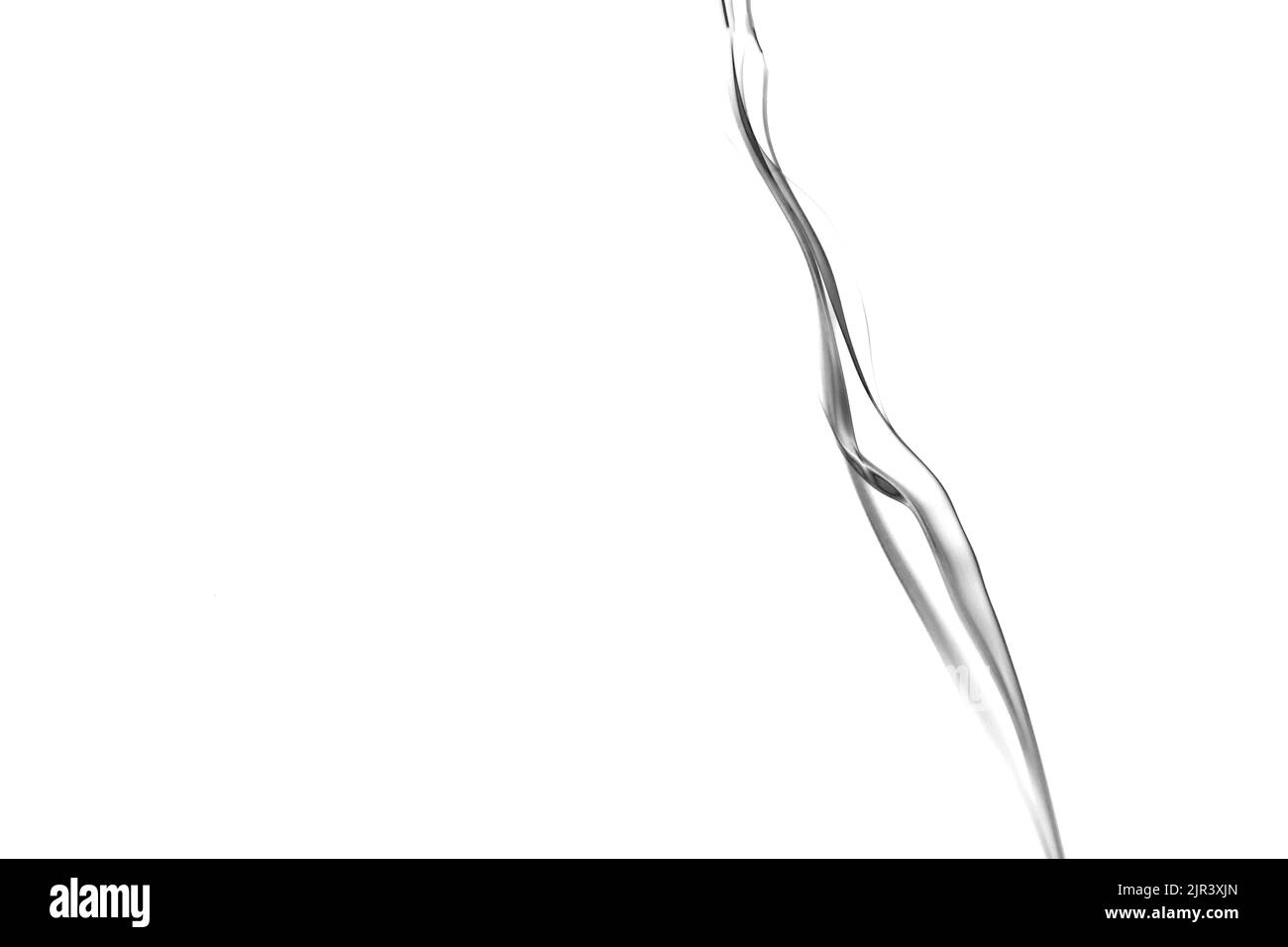Una forma astratta di fumo isolato su uno sfondo bianco. Foto Stock