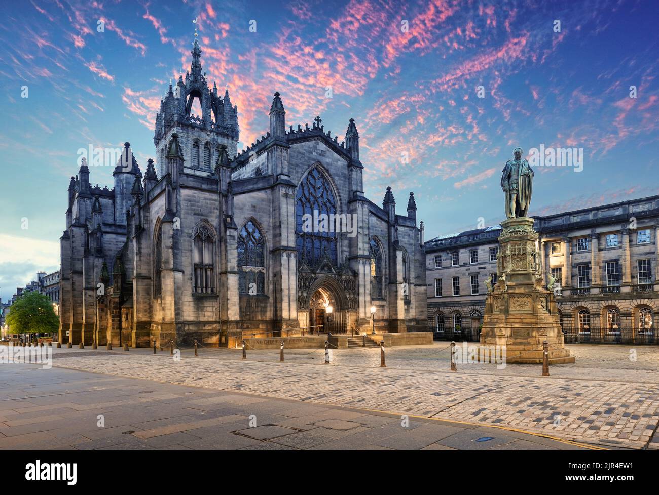 Edinburgh Giles cattedrale all'alba, Scozia Foto Stock