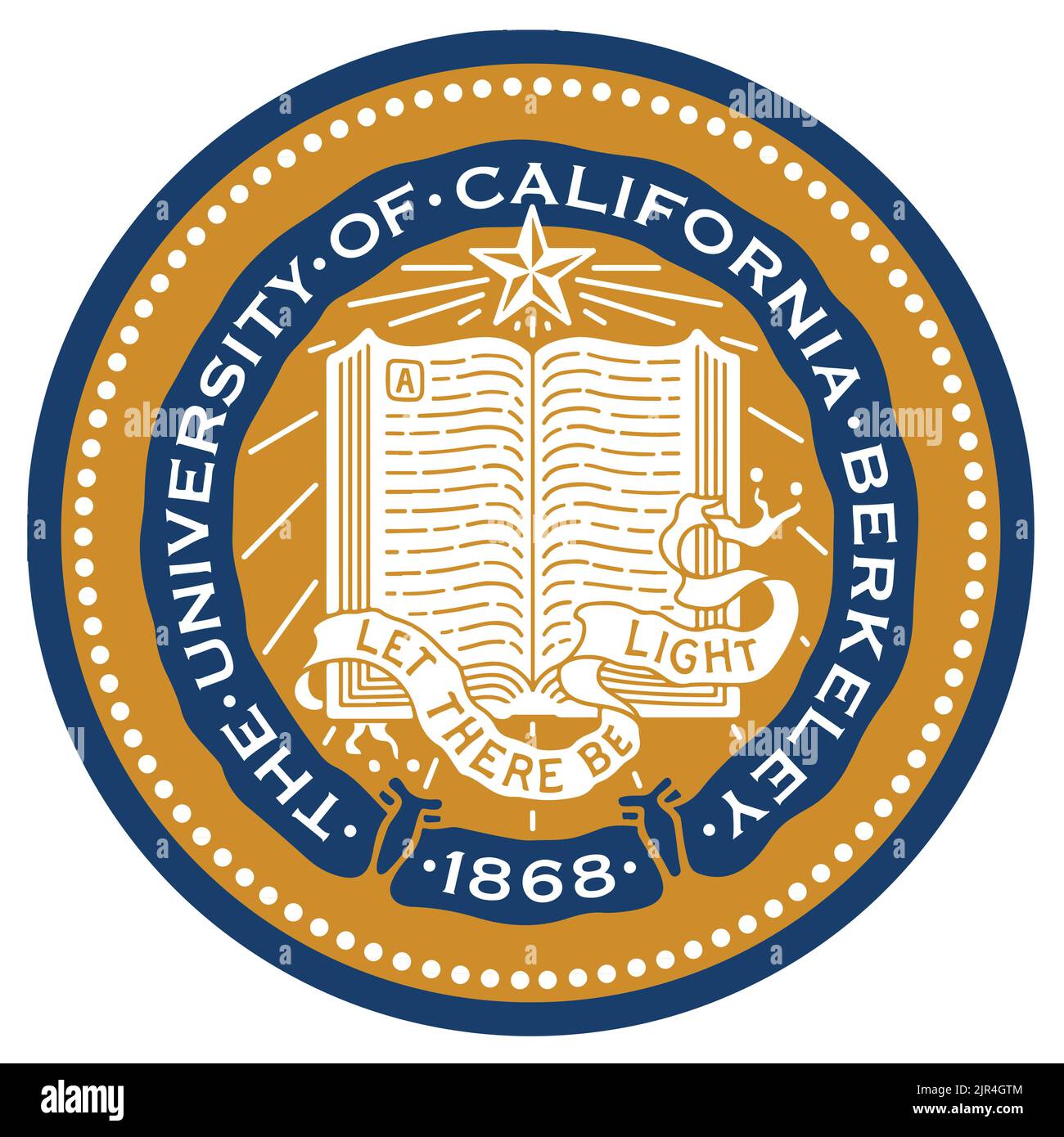 Sigillo e logo dell'Università di Berkeley Illustrazione Vettoriale