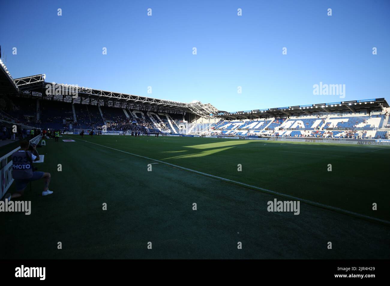 Bergamo, Italia . 21 agosto 2022, Visualizza all'interno dello Stadio Gewiss durante la Serie A match beetbetween Atalanta BC and AC Milan at Gewiss Stadium il 21 agosto 2022 a Bergamo, Italia . Foto Stock