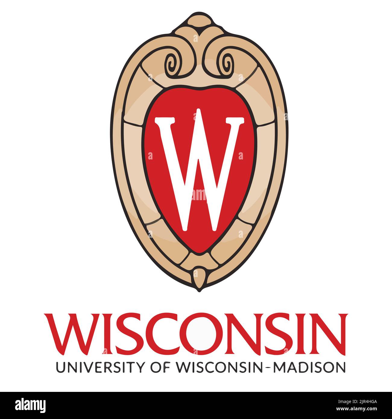 Sigillo e logo dell'Università del Wisconsin Illustrazione Vettoriale