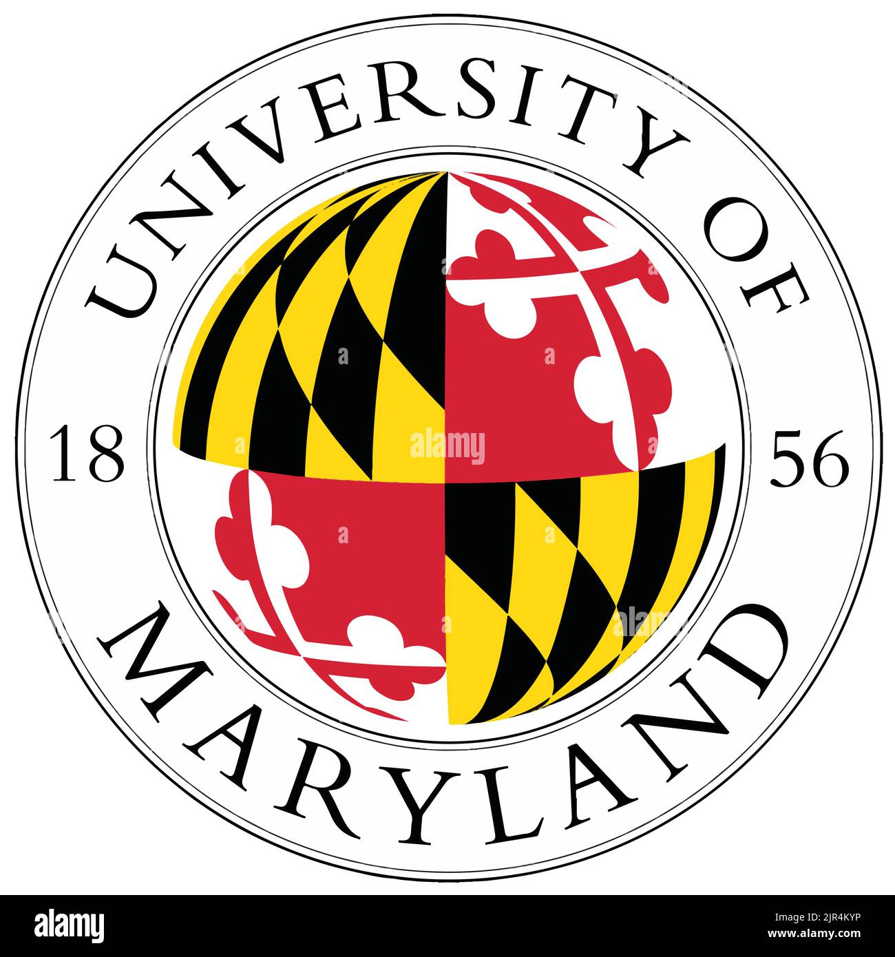 Sigillo e logo dell'Università del Maryland Illustrazione Vettoriale