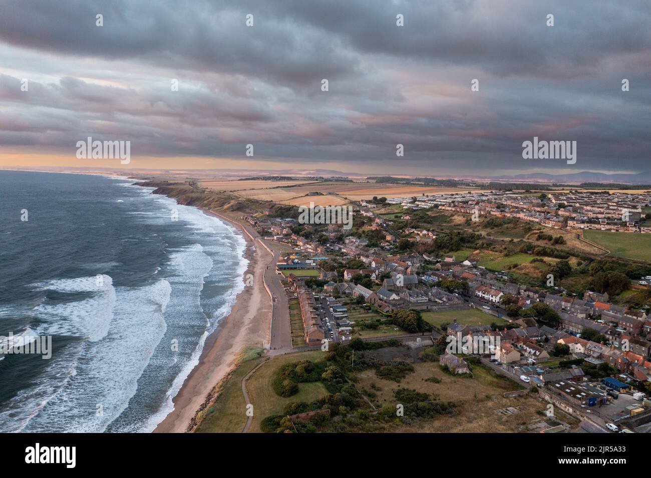 Spittal sulla costa del northumberland, Berwick upon Tweed, Inghilterra, Regno Unito Foto Stock