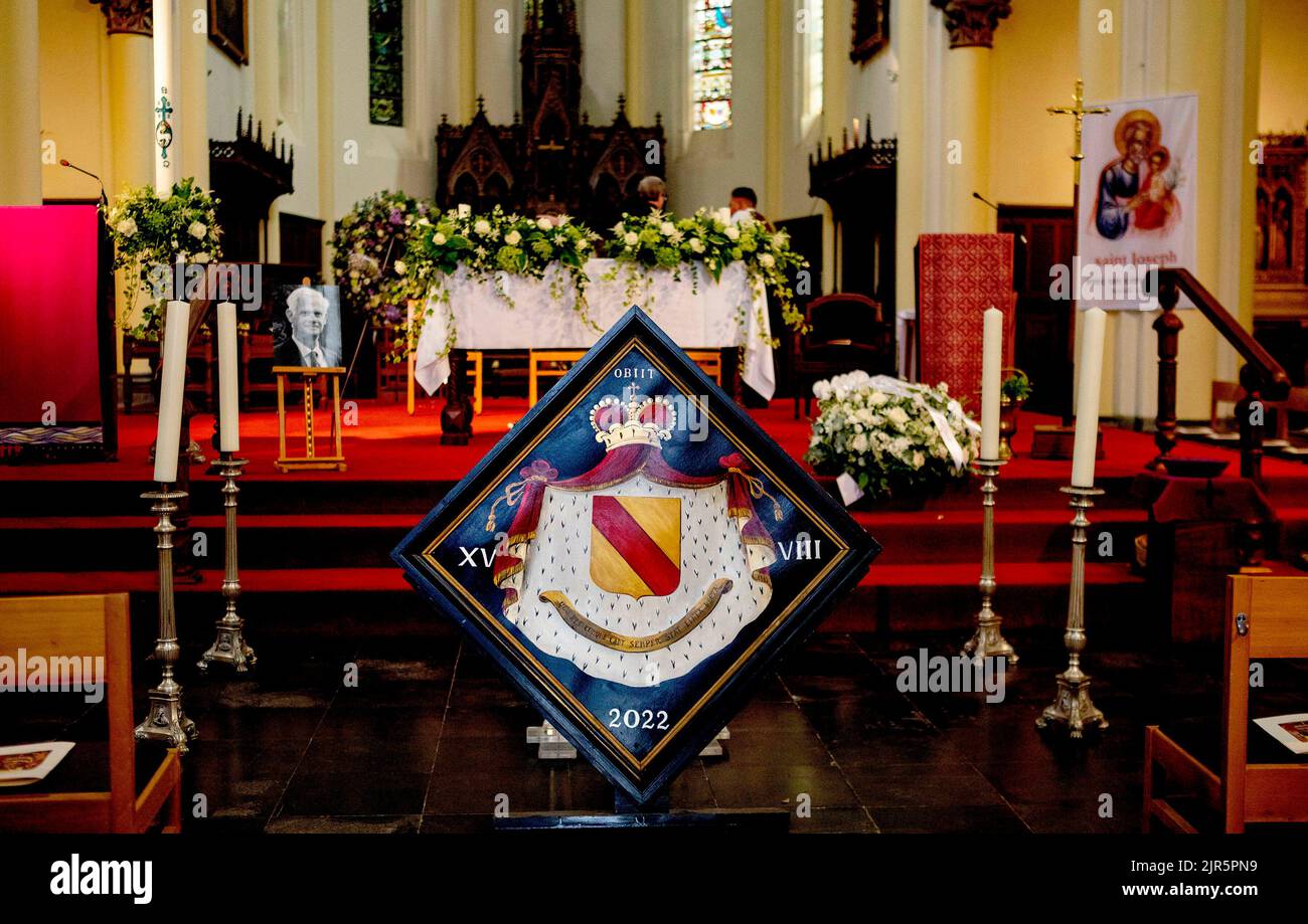 L'eglise Saint-Pierre a Belil, il 22 agosto 2022, al funerale del principe Wauthier de ligne (10-07-1952/15-08-2022), fu il primo cugino del Granduca di Lussemburgo Foto: Albert Nieboer/Netherlands OUT/Point de Vue OUT Foto Stock