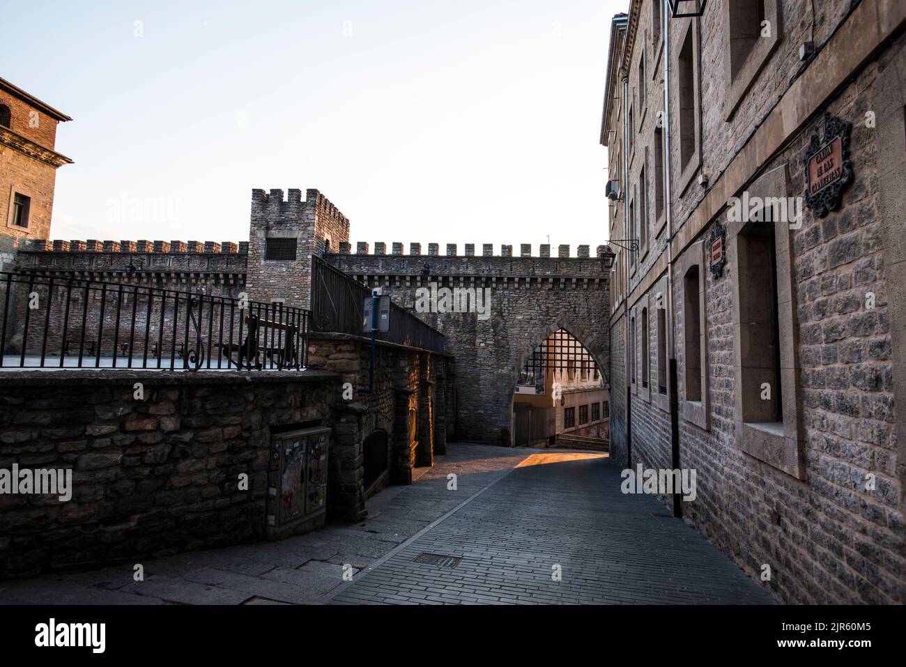 Muro medievale di Vitoria, Paesi Baschi Foto Stock