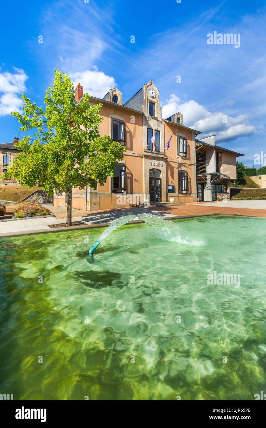 Mairie (municipio) di Saint-Priest-Taurion, Haute-Vienne (87), Francia. Foto Stock