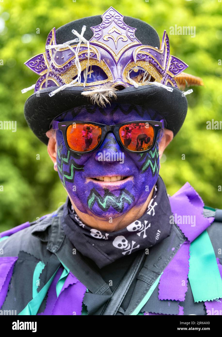 Morris Dancer Portraits, Flamstead, Hertfordshire UK Foto Stock