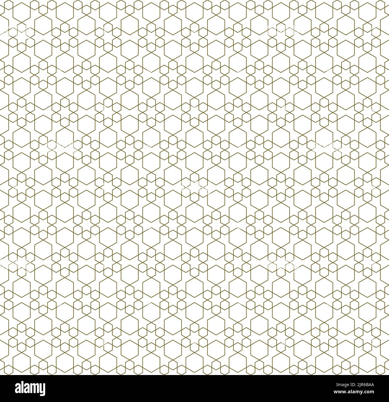Decorazioni geometriche senza cuciture basate su arte islamica tradizionale.linee di colore marrone.ottimo design per tessuto, tessuto, copertina, carta da imballaggio, sfondo. Illustrazione Vettoriale