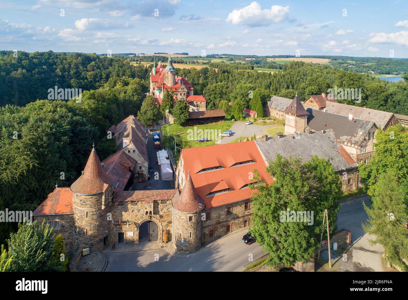 Czocha castello medievale in Polonia Foto Stock