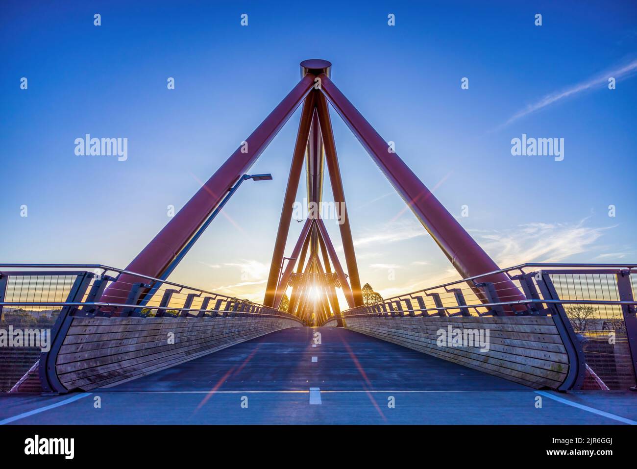 Una splendida vista del ponte Yandhai Nepean River Crossing Bridge in Australia Foto Stock