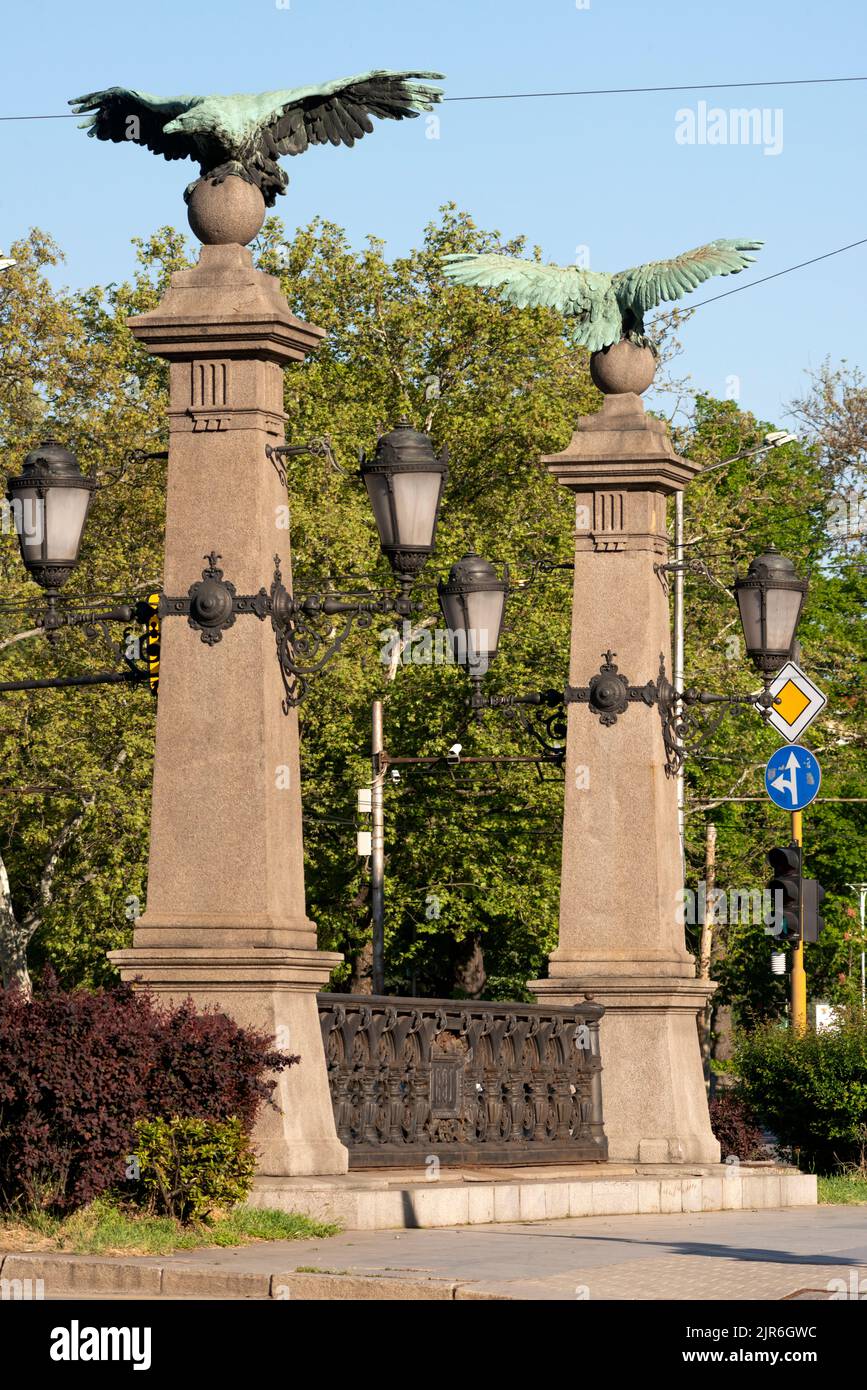 Eagle's Bridge a Sofia, Bulgaria, Europa dell'Est, Balcani, UE Foto Stock