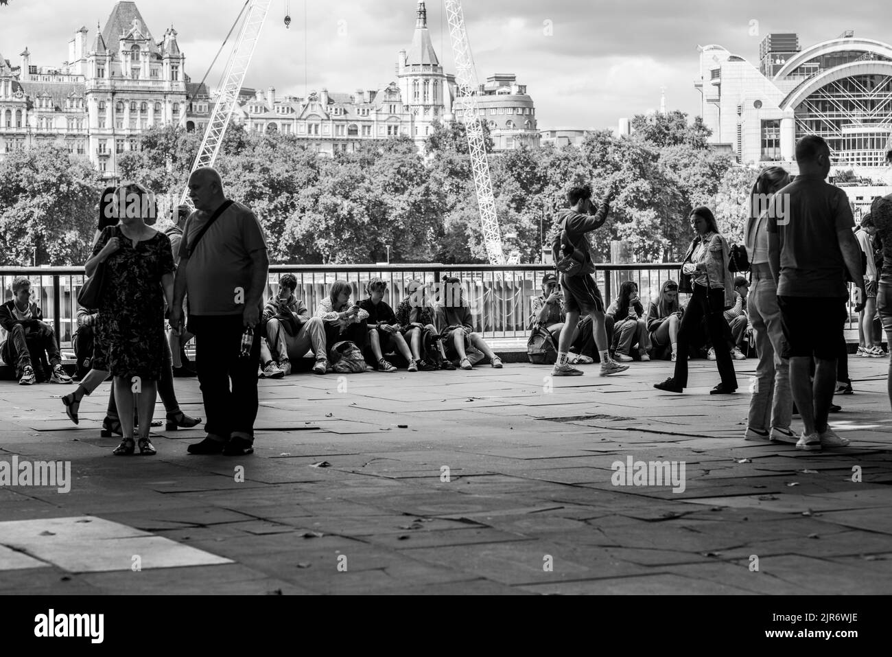 Londra lungo il Tamigi Foto Stock