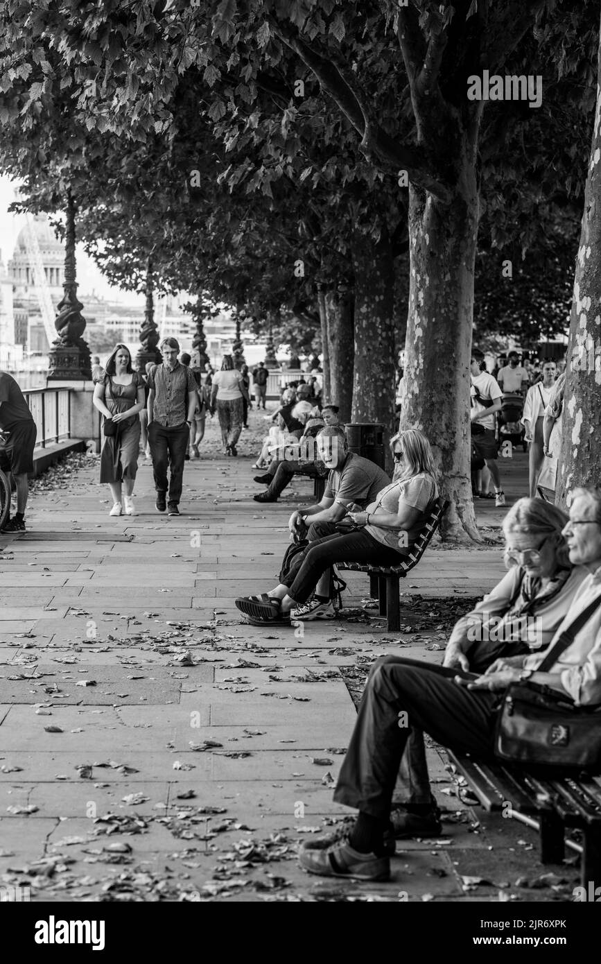 Londra lungo il Tamigi Foto Stock