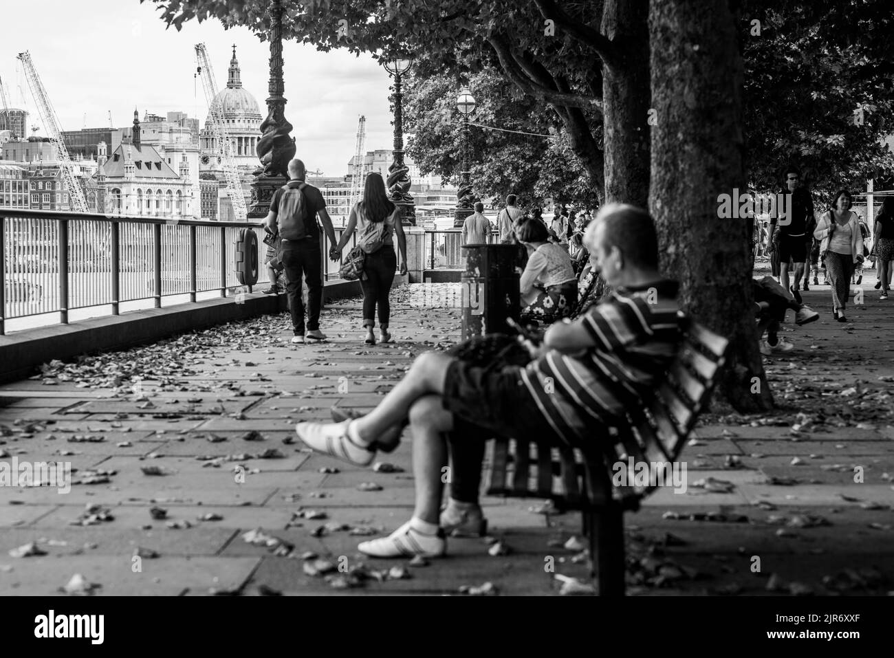 Londra lungo il Tamigi Foto Stock