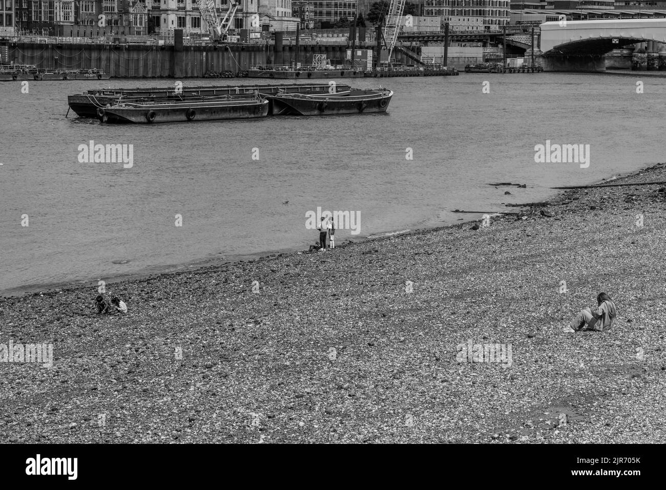 Londra lungo il Tamigi Foto Stock