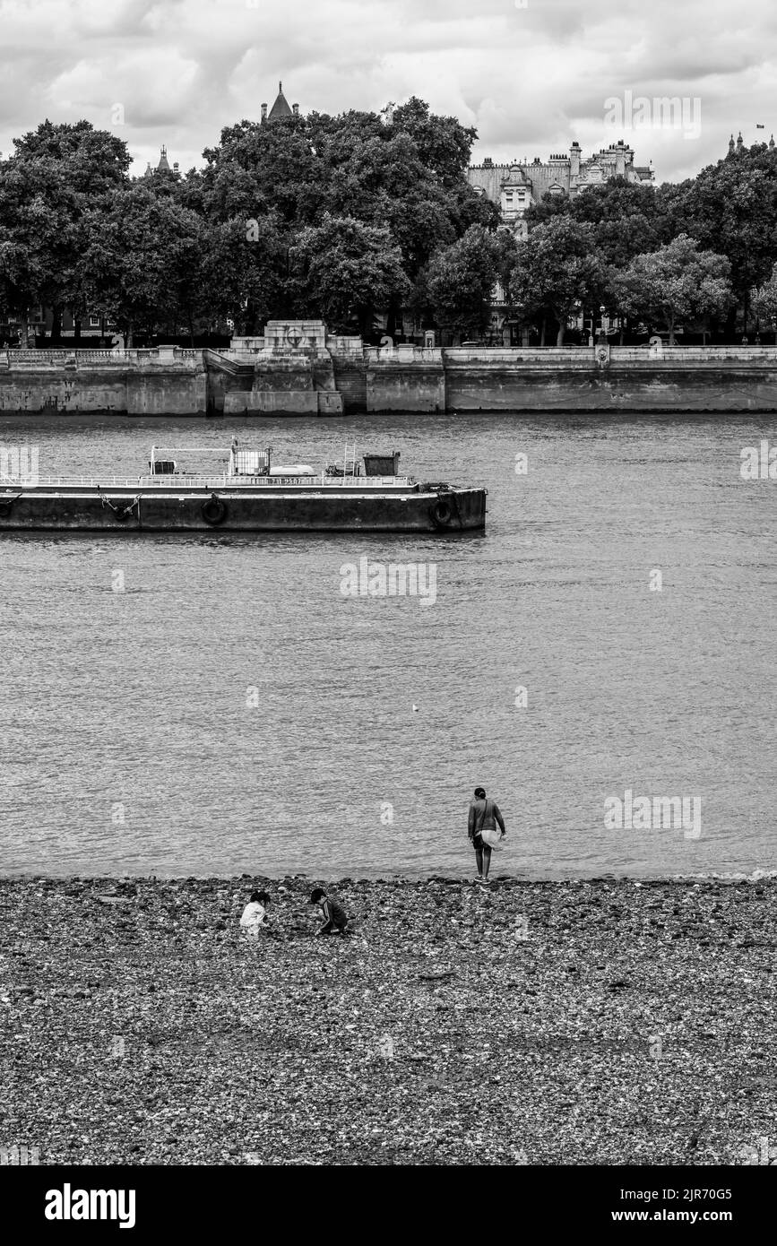 Londra lungo il Tamigi Foto Stock