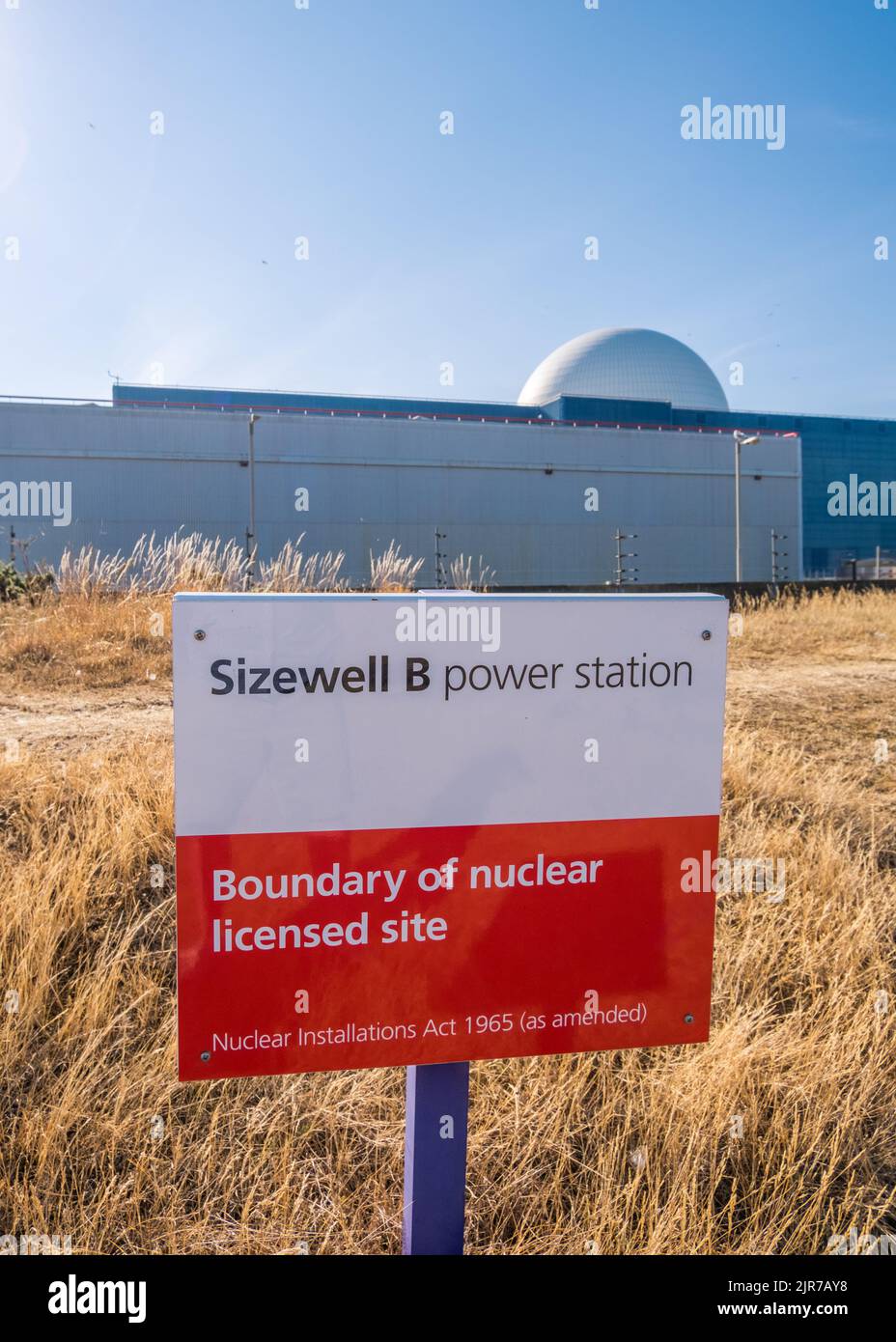 Centrale nucleare Sizewell B sulla costa di Suffolk, Inghilterra, Regno Unito. Foto Stock