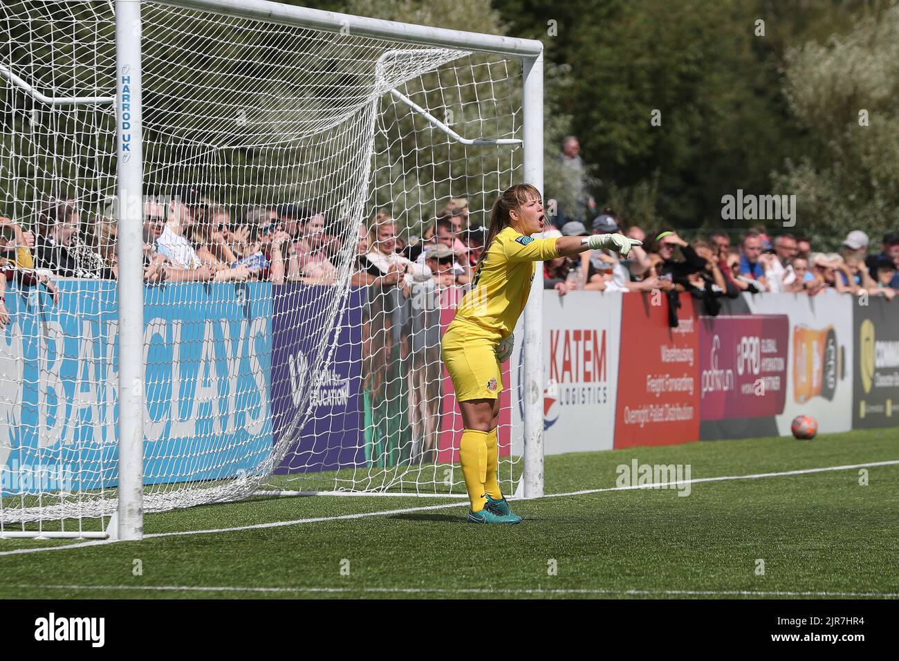 CLAUDIA GEMELLA di Sunderland durante la partita del Campionato delle Donne fa tra il Durham Women FC e Sunderland a Maiden Castle, Durham City, domenica 21st agosto 2022. (Credit: Marco Fletcher | NOTIZIE MI) Credit: NOTIZIE MI & Sport /Alamy Live News Foto Stock