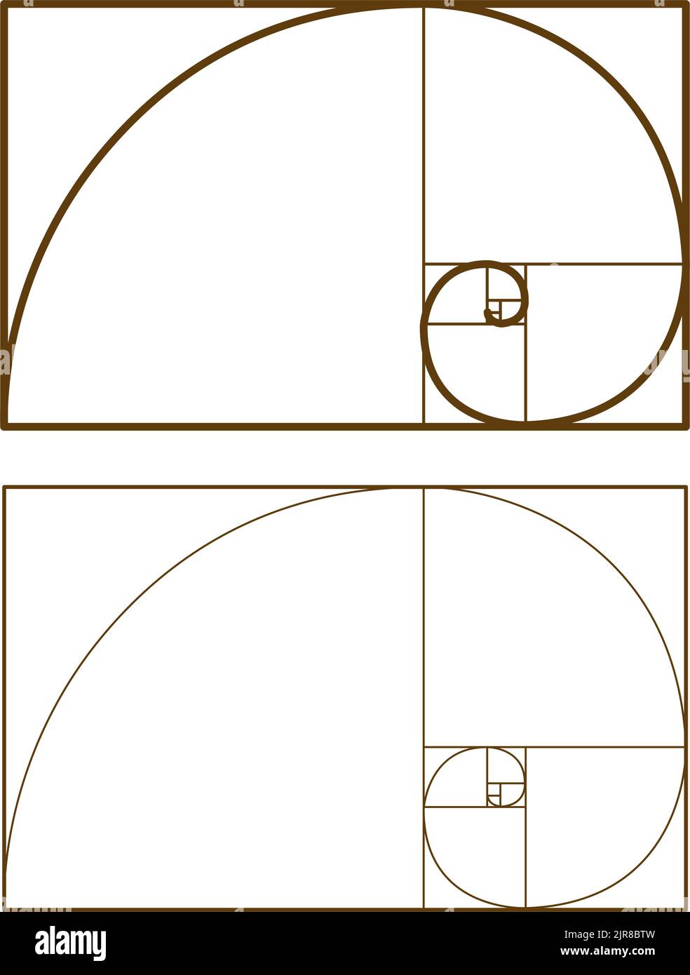 Sequenza Fibonacci matematica illustrazione dei numeri Fibonacci Illustrazione Vettoriale